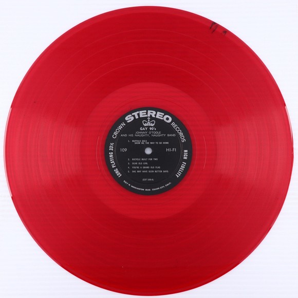 Johnny O'Toole & His Naughty Band, The Gay 90's 1958 LP Record CST 109 Red Vinyl - Picture 11 of 16